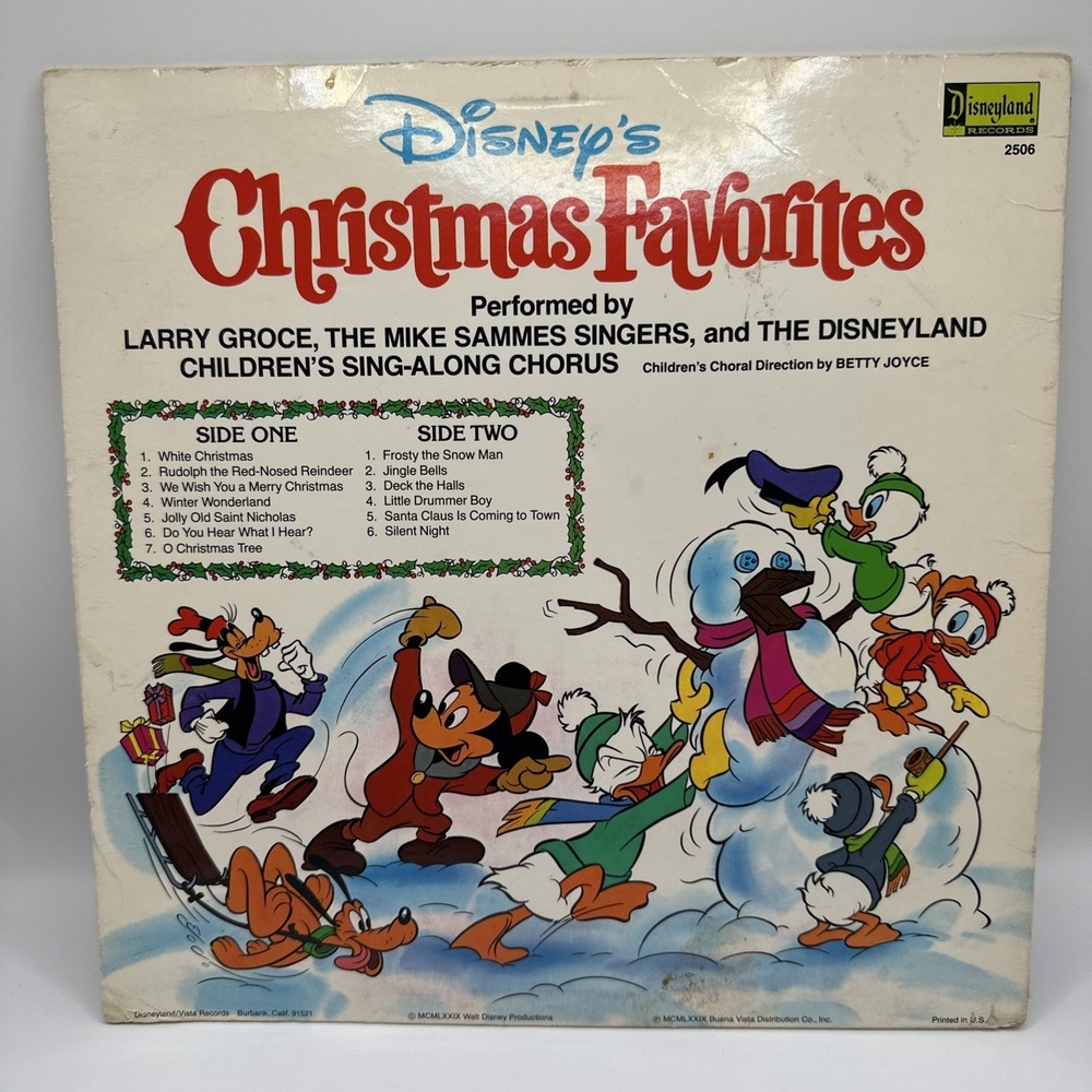 Vintage Disney's Christmas Favorites Vinyl Record - Picture 2 of 4